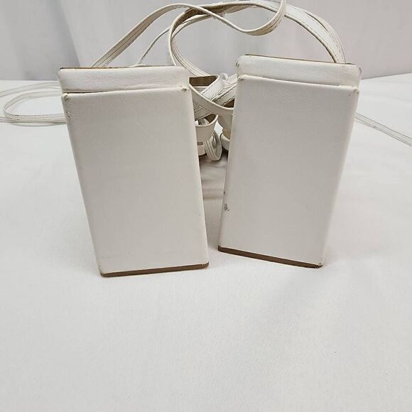 Ego Size 10 Triangle Block Heel Strappy Gladiator Heel Chunky White B - Picture 4 of 9